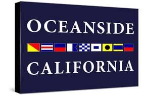 Oceanside, California - Nautical Flags-Lantern Press-Stretched Canvas