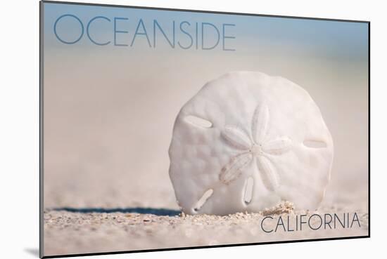 Oceanside, California - Sand Dollar on Beach-Lantern Press-Mounted Art Print