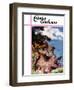 "Oceanside Picnic," Country Gentleman Cover, February 1, 1939-G. Kay-Framed Giclee Print