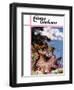 "Oceanside Picnic," Country Gentleman Cover, February 1, 1939-G. Kay-Framed Giclee Print