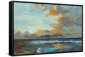 Oceanside Sunset-Silvia Vassileva-Framed Stretched Canvas