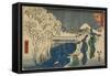 Ochanomizu, November 1853-Utagawa Hiroshige-Framed Stretched Canvas