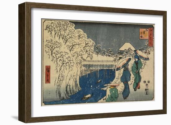 Ochanomizu, November 1853-Utagawa Hiroshige-Framed Giclee Print