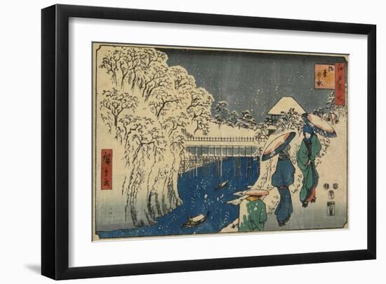 Ochanomizu, November 1853-Utagawa Hiroshige-Framed Giclee Print