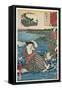 Ochiai: Kume Sennin and the Laundress, 1852-Utagawa Kuniyoshi-Framed Stretched Canvas