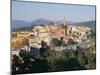 Ochre and Pastels at Sunset, Medieval Hilltop Town, Labin, Istria, Croatia-Ken Gillham-Mounted Photographic Print