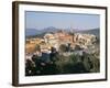 Ochre and Pastels at Sunset, Medieval Hilltop Town, Labin, Istria, Croatia-Ken Gillham-Framed Photographic Print