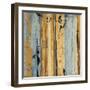 Ochre, Blue Overlay I-Sarah West-Framed Art Print