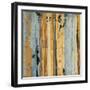 Ochre, Blue Overlay I-Sarah West-Framed Art Print