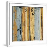 Ochre, Blue Overlay I-Sarah West-Framed Art Print