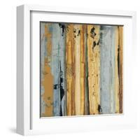 Ochre, Blue Overlay I-Sarah West-Framed Art Print