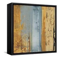 Ochre, Blue Overlay II-Sarah West-Framed Stretched Canvas