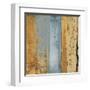 Ochre, Blue Overlay II-Sarah West-Framed Art Print