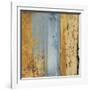 Ochre, Blue Overlay II-Sarah West-Framed Art Print