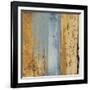 Ochre, Blue Overlay II-Sarah West-Framed Art Print