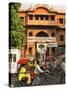 Ochre Facade of Old Building, Sireh Deori Bazaar, Old City, Jaipur, Rajasthan State, India-Eitan Simanor-Stretched Canvas