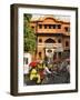 Ochre Facade of Old Building, Sireh Deori Bazaar, Old City, Jaipur, Rajasthan State, India-Eitan Simanor-Framed Photographic Print