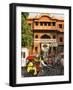 Ochre Facade of Old Building, Sireh Deori Bazaar, Old City, Jaipur, Rajasthan State, India-Eitan Simanor-Framed Photographic Print