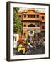 Ochre Facade of Old Building, Sireh Deori Bazaar, Old City, Jaipur, Rajasthan State, India-Eitan Simanor-Framed Photographic Print