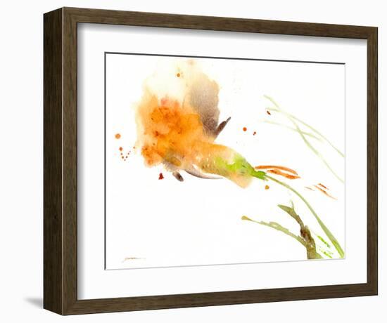 Ochre Opening-Sheila Golden-Framed Art Print