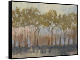 Ochre Treeline I-Jennifer Goldberger-Framed Stretched Canvas