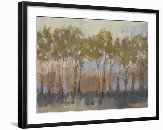 Ochre Treeline I-Jennifer Goldberger-Framed Art Print