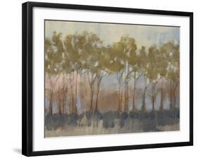 Ochre Treeline I-Jennifer Goldberger-Framed Art Print