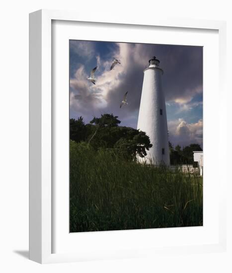 Ocracoke Light II-Steve Hunziker-Framed Art Print