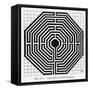 Octagonal Maze in the Cathedral of Saint-Quentin France-null-Framed Stretched Canvas