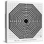 Octagonal Maze in the Cathedral of Saint-Quentin France-null-Stretched Canvas