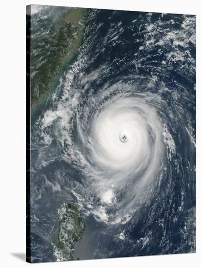 October 1, 2005, Typhoon Longwang Approaching Taiwan-Stocktrek Images-Stretched Canvas