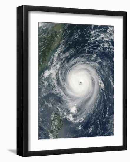 October 1, 2005, Typhoon Longwang Approaching Taiwan-Stocktrek Images-Framed Photographic Print