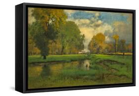 October, 1882-86, by George Inness, 1825-1894, American landscape painting,-George Inness-Framed Stretched Canvas