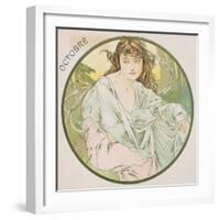 October, 1899 (Detail)-Alphonse Mucha-Framed Giclee Print