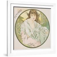 October, 1899 (Detail)-Alphonse Mucha-Framed Giclee Print