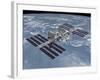 October 2006, Computer Generated Artist's Rendering of the Completed International Space Station-Stocktrek Images-Framed Photographic Print