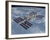 October 2006, Computer Generated Artist's Rendering of the Completed International Space Station-Stocktrek Images-Framed Photographic Print