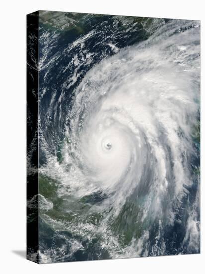 October 21, 2005, Hurricane Wilma Over Mexico-Stocktrek Images-Stretched Canvas