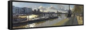 October Afternoon Battersea Bridge, 2011-Peter Brown-Framed Stretched Canvas