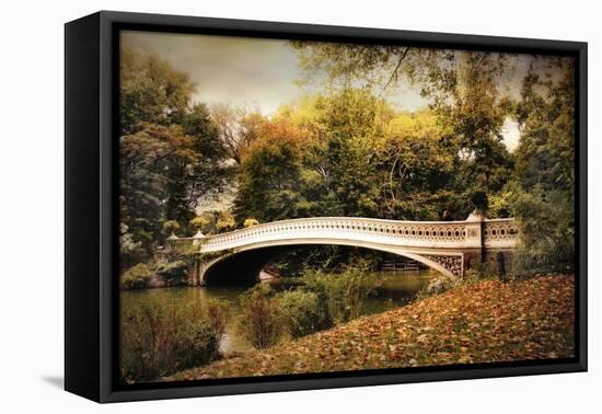 October at Bow Bridge-Jessica Jenney-Framed Stretched Canvas