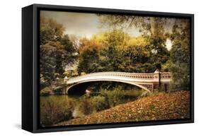 October at Bow Bridge-Jessica Jenney-Framed Stretched Canvas
