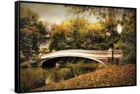 October at Bow Bridge-Jessica Jenney-Framed Stretched Canvas