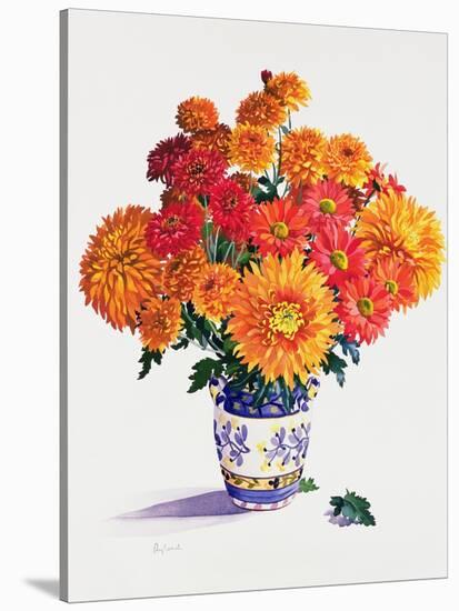 October Chrysanthemums-Christopher Ryland-Stretched Canvas