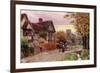 October Evening at Steventon, Berkshire-Alfred Robert Quinton-Framed Giclee Print