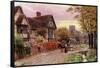 October Evening at Steventon, Berkshire-Alfred Robert Quinton-Framed Stretched Canvas