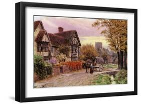 October Evening at Steventon, Berkshire-Alfred Robert Quinton-Framed Giclee Print