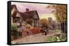 October Evening at Steventon, Berkshire-Alfred Robert Quinton-Framed Stretched Canvas