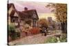 October Evening at Steventon, Berkshire-Alfred Robert Quinton-Stretched Canvas