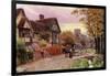 October Evening at Steventon, Berkshire-Alfred Robert Quinton-Framed Giclee Print