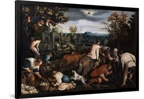 October' (From the Series 'The Seasons), Late 16th or Early 17th Century-Leandro Bassano-Framed Giclee Print